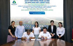 KCN An Phát 1 kí kết hợp đồng và bàn giao đất cho Công ty TNHH Công nghiệp Giấy Hongpu