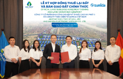 KCN An Phát 1 ký kết hợp đồng và bàn giao đất cho Công ty TNHH Điện tử Sumida Việt Nam