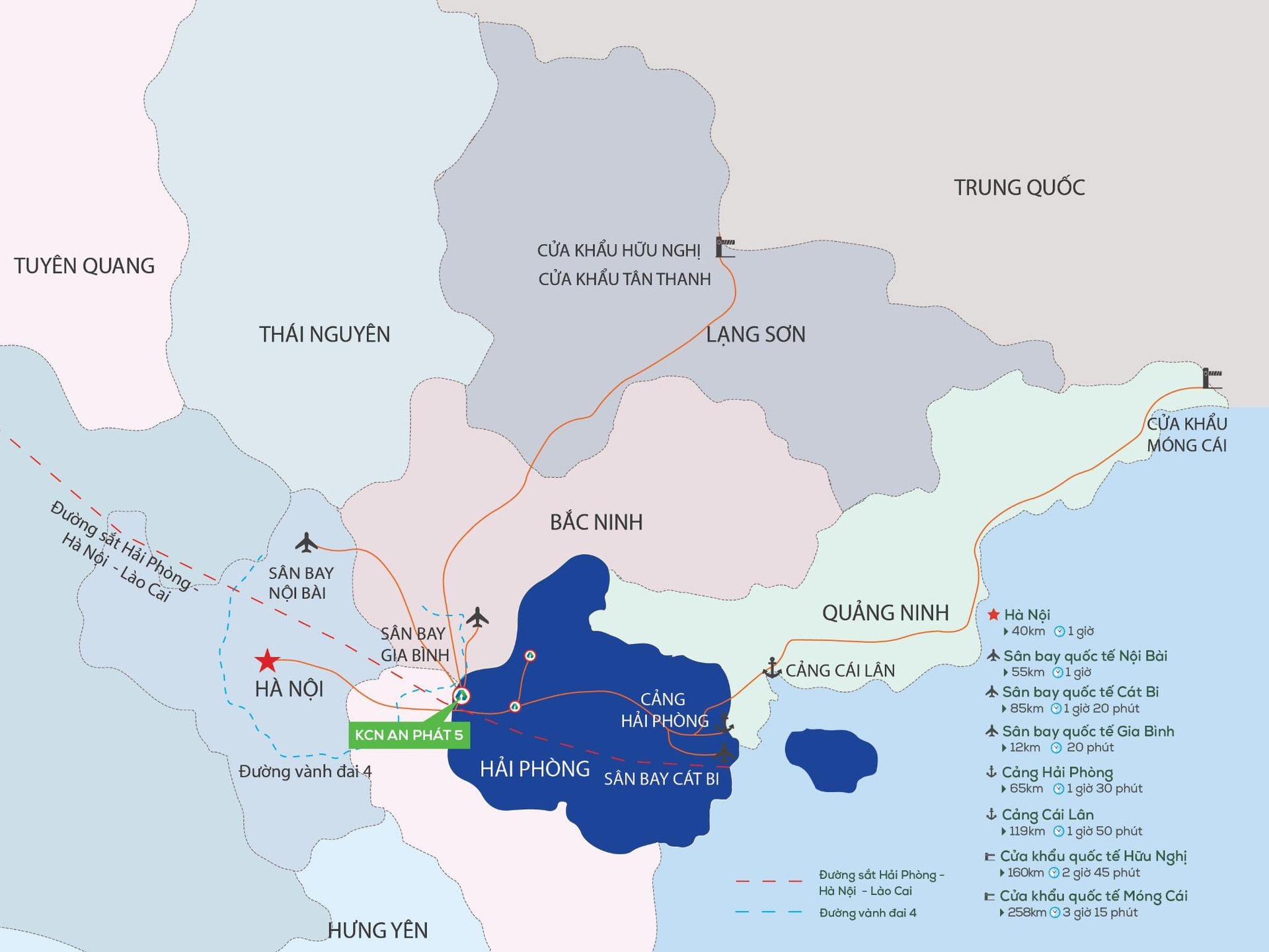 Khu công nghiệp An Phát 5 (Lương Điền – Ngọc Liên) sở hữu vị trí chiến lược mang lại nhiều lợi thế về kết nối xuyên vùng, logistics…
